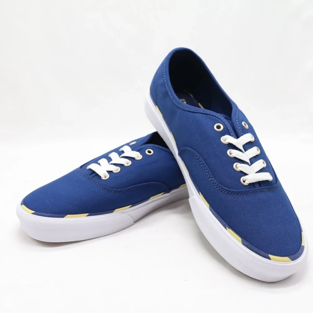 POLO RALPH LAUREN Men's Keaton Leather-Trim Canvas Sneakers - Picture 2 of 4